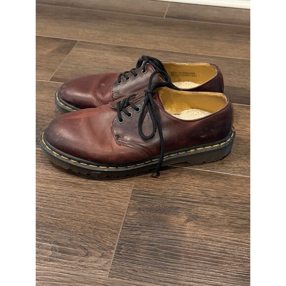 Vtg Dr Martens 1461 Made In England Brown Leather Oxfords Shoes US Men 10 main image 11